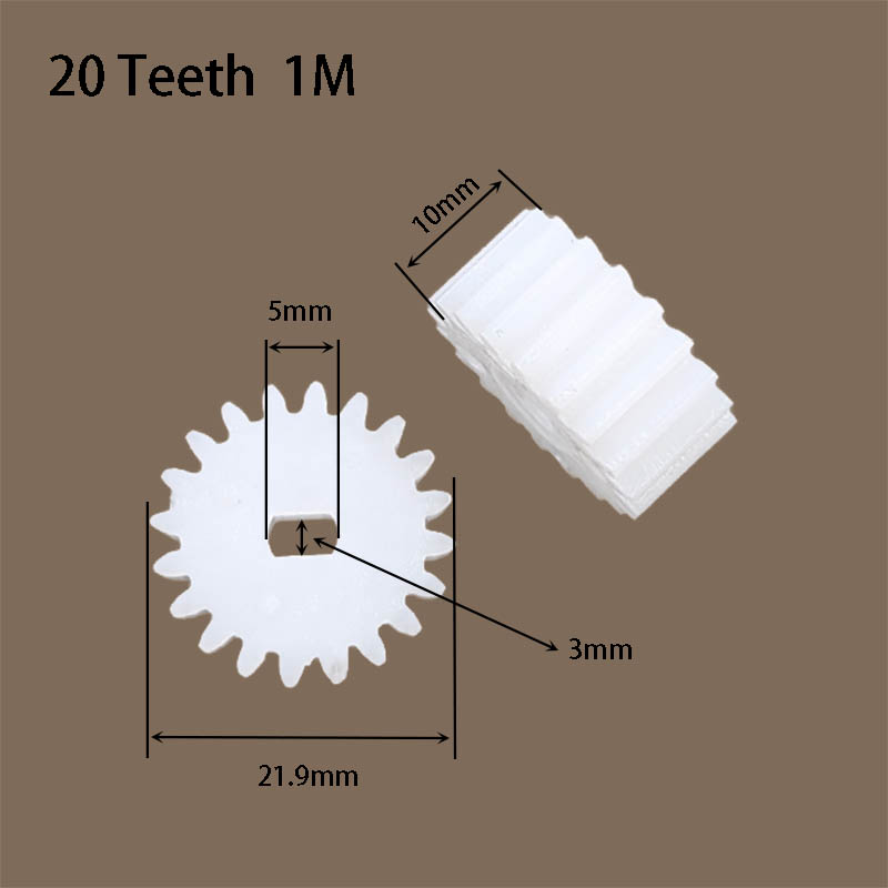 28Byj-48 - 20T 1M POM Plastik Gear Lubang