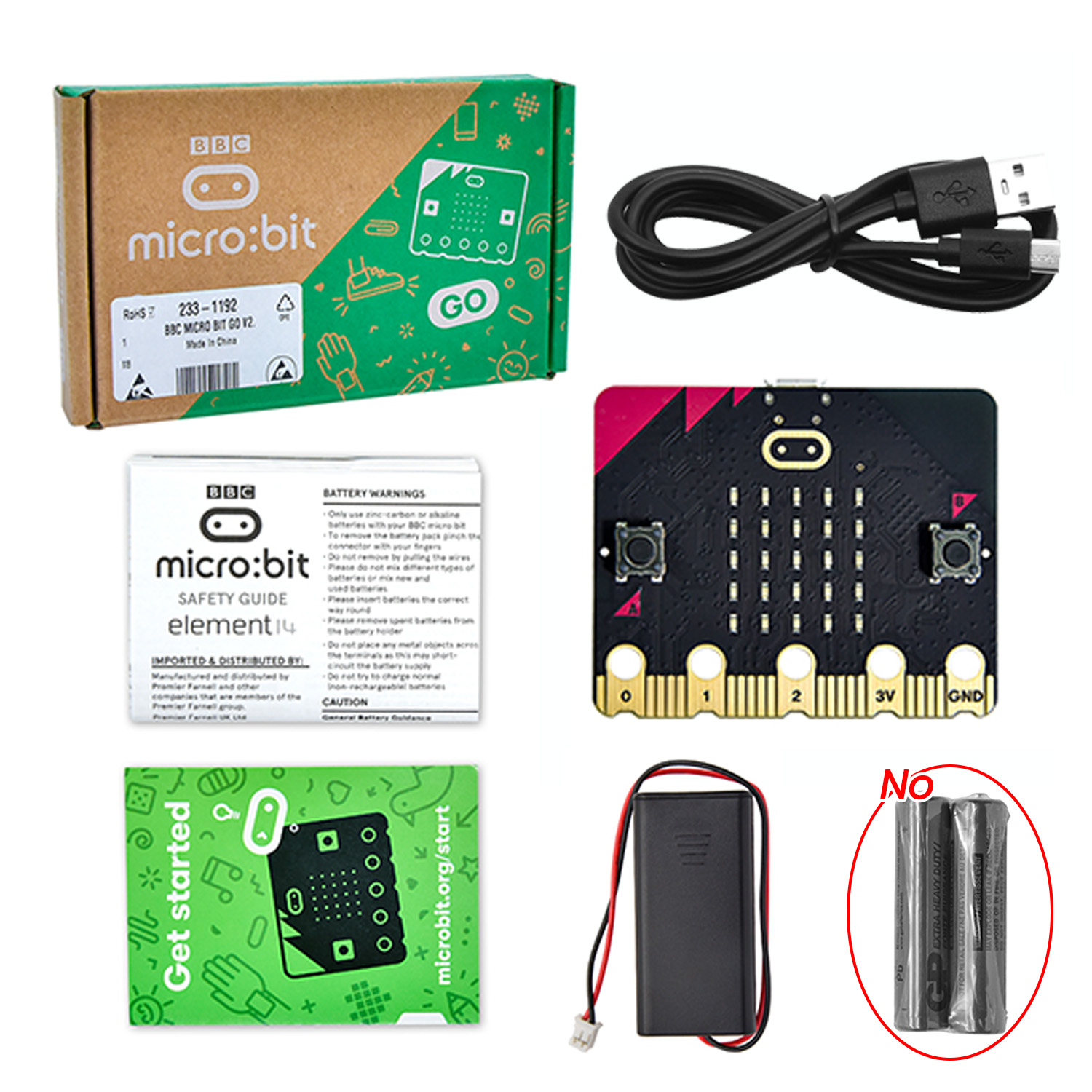 Microbit Robot - Asli http://micro Bit V2 papan pengembangan