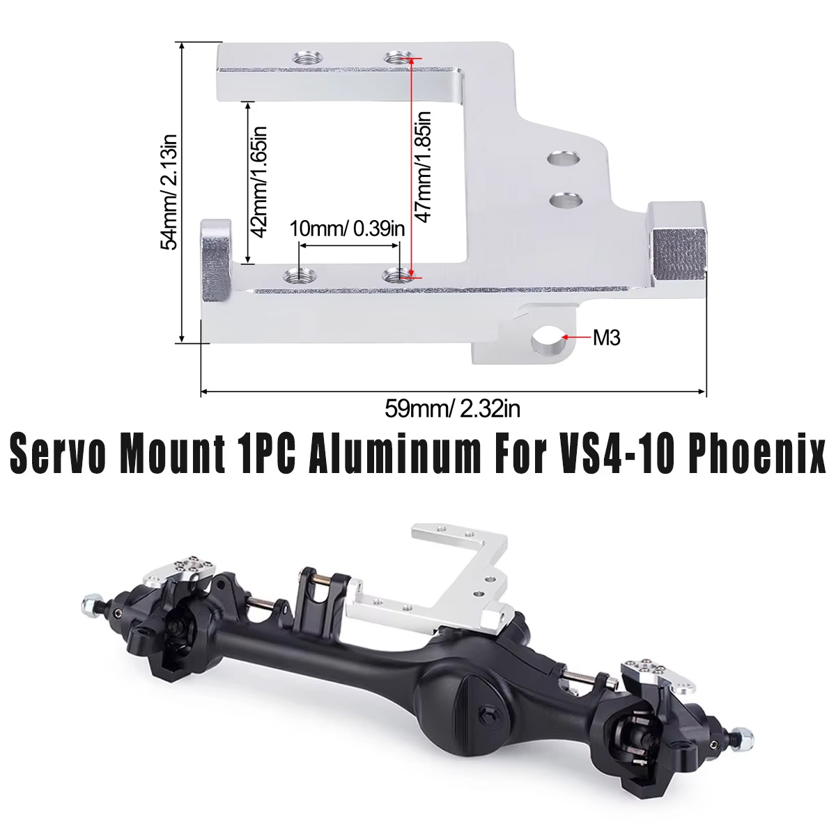 Servo Bracket - 1 buah Braket Pemasangan Servo Aluminium