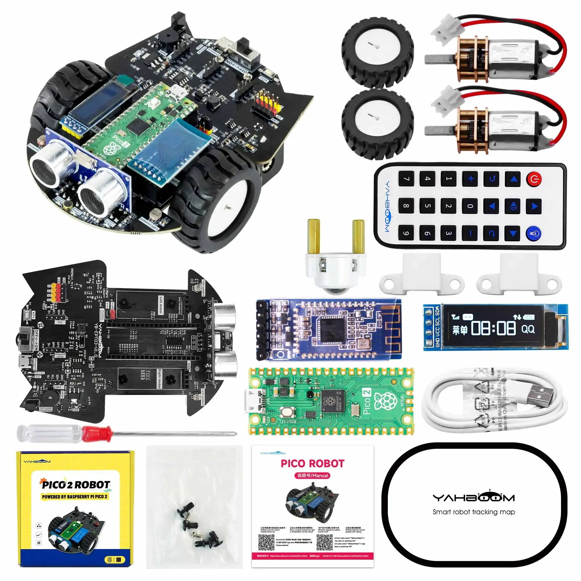 Yahboom Raspberry Pi Pico 2 Ki - Robot Car Kit ulasan dan harga