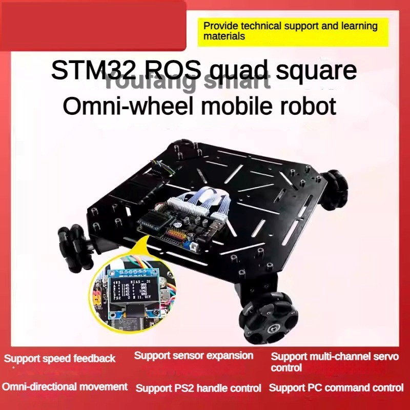 Sasis Mobil Robot Omni Wheel 4 - Ros Robot ulasan dan harga