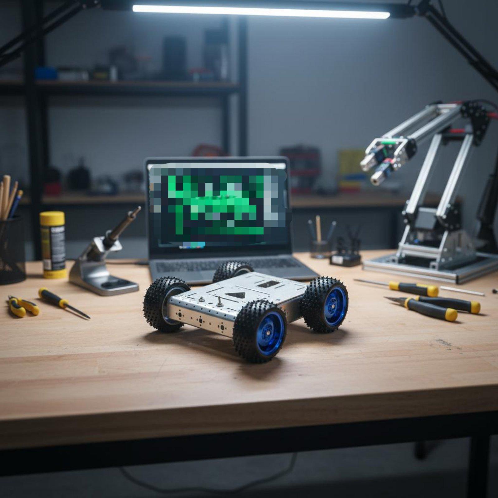 Rangka Mobil Cerdas 4WD, Rangk - Robot Chassis ulasan dan harga