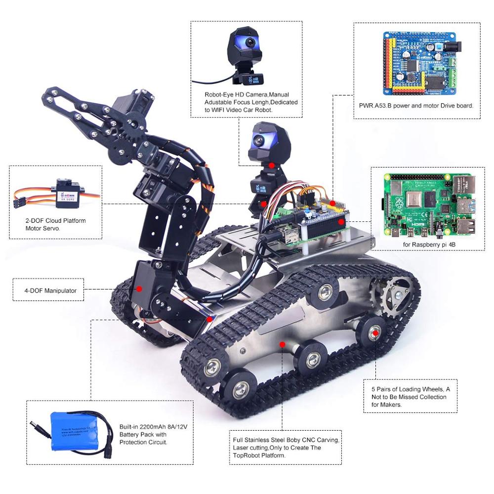 Kit mobil Robot pintar, alat R - Robot Bluetooth Car ulasan dan harga