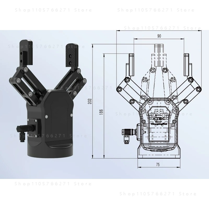 Pengendali Gaya Fleksibel Robo - Robot Gripper Claw ulasan dan harga