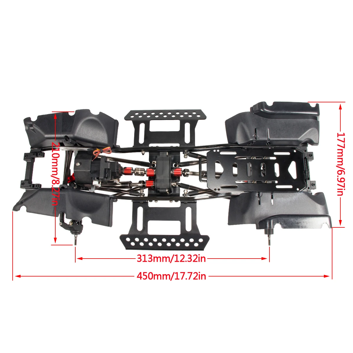 Kit sasis perayap RC 1/10 deng - Robot Car Kit ulasan dan harga