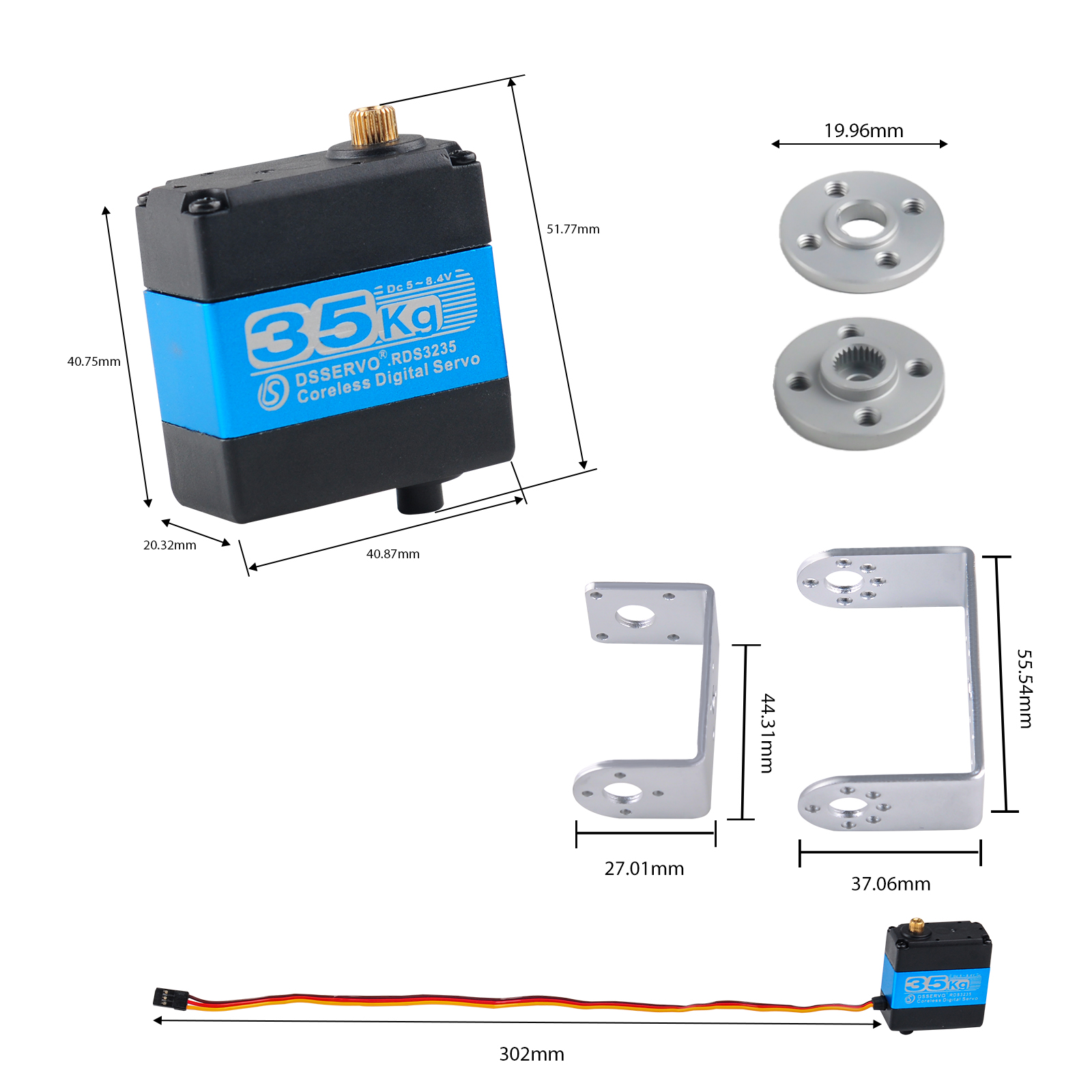 RDS3235 Servo Digital 35KG, Mo - Servo Bracket ulasan dan harga