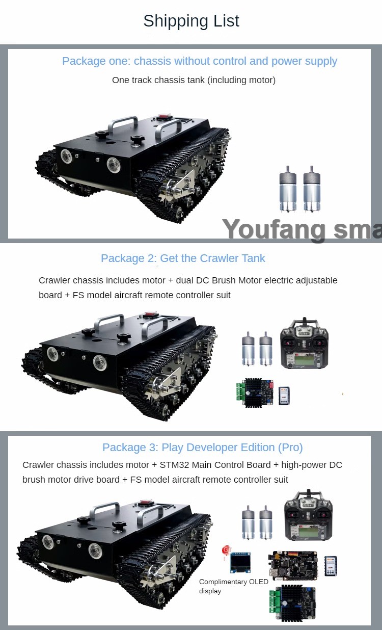 Sasis tangki RC beban 30kg, ja - Tracked Robot Chassis ulasan dan harga