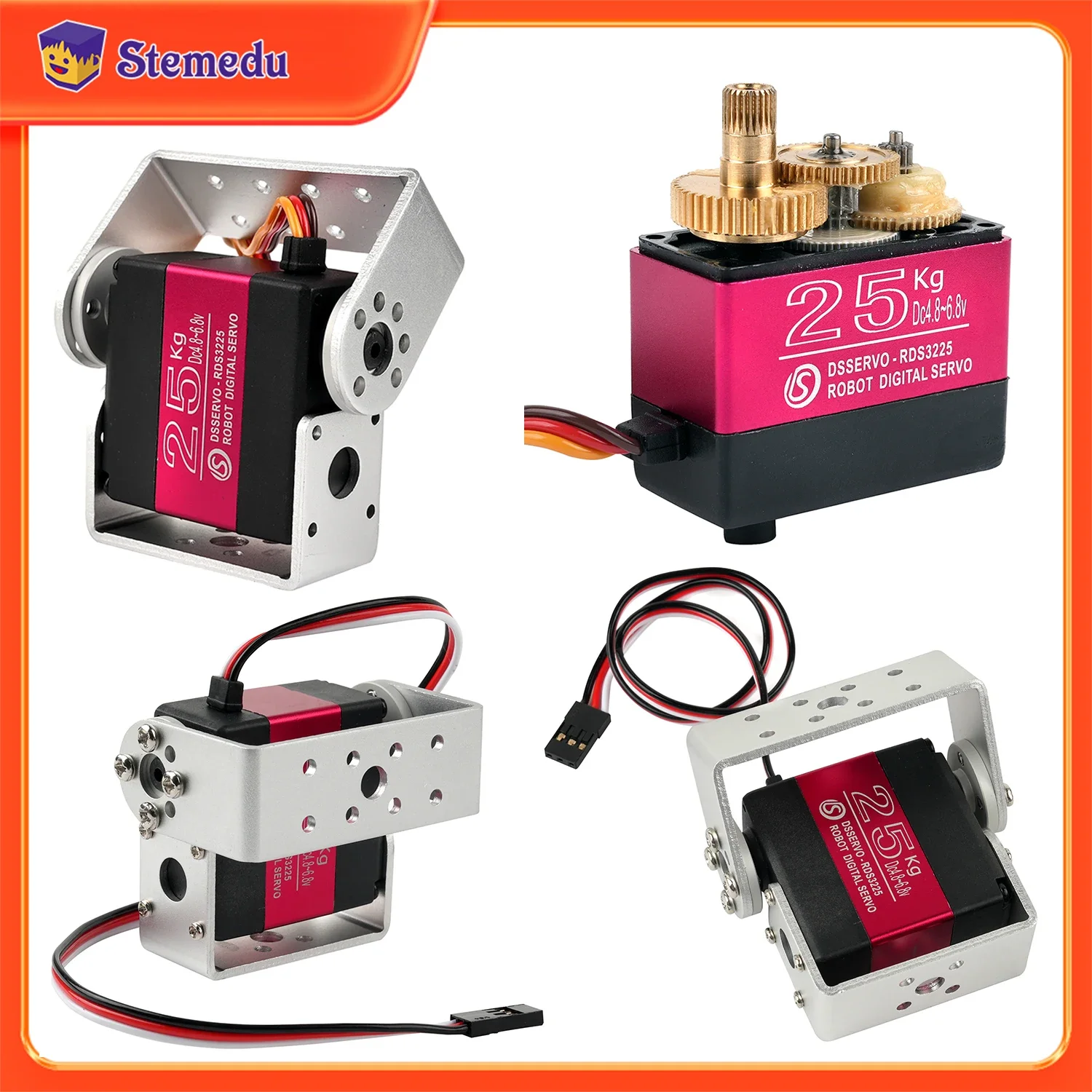 25KG Robot Digital Servo Torsi - Servo Bracket ulasan dan harga