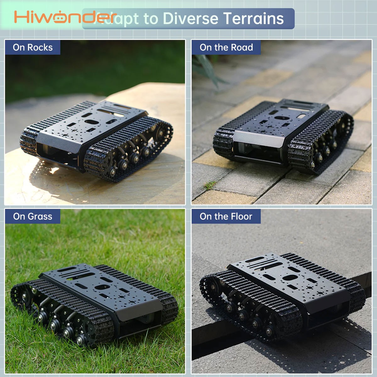 Sasis Robot Tank Hiwonder Sing - Tracked Robot Chassis ulasan dan harga