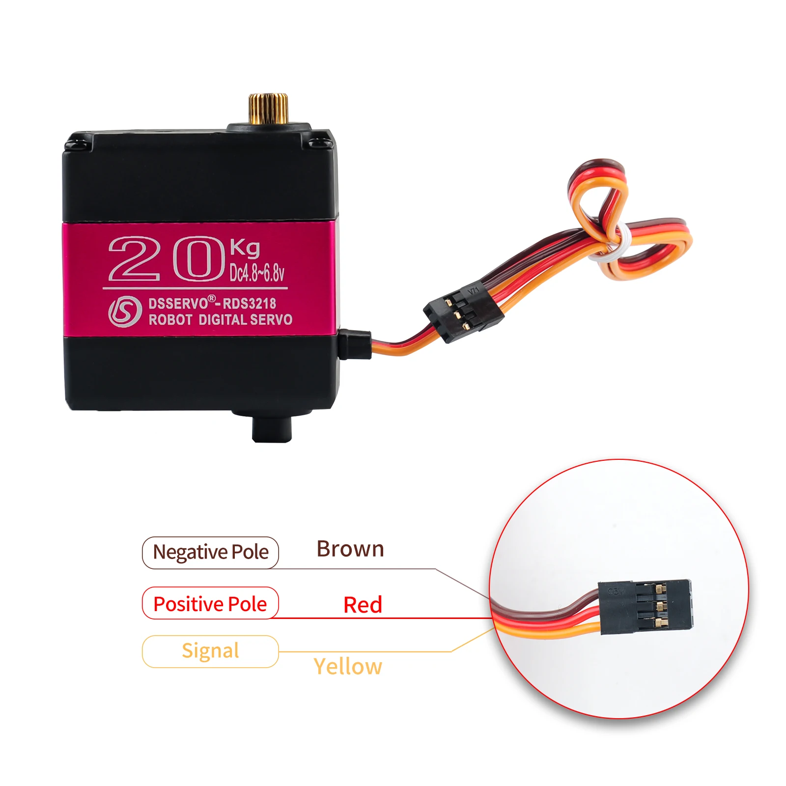 RDS3218 20KG 180/270 derajat D - Servo Bracket ulasan dan harga